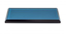 3" x 4" x 3/8" Ocean Blue, Beveled